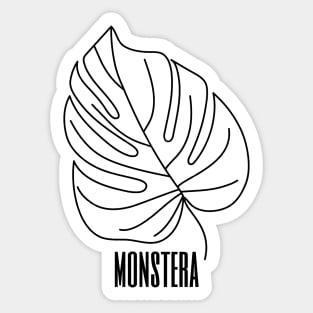 Monstera Plant Leaf Nature Garden Sticker